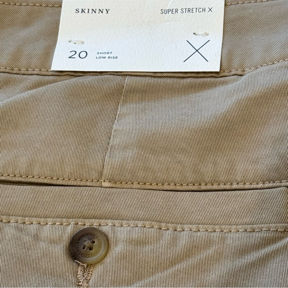 New American Eagle Outfitters Khaki Super Stretch X Skinny Low Rise Pants 20S - Picture 7 of 7